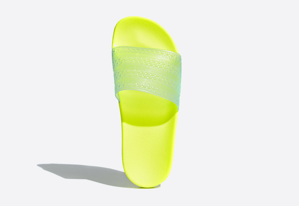 adidas Originals Adilette Lilo — letní pantofle — dámské nazouváky — žluté, zelené, křiklavé — womens green/yellow slides