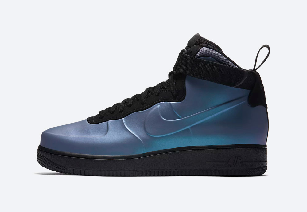 Nike Air Force 1 Foamposite Cupsole — kotníkové boty — pánské — perleťové modré — sneakers — nepromokavé