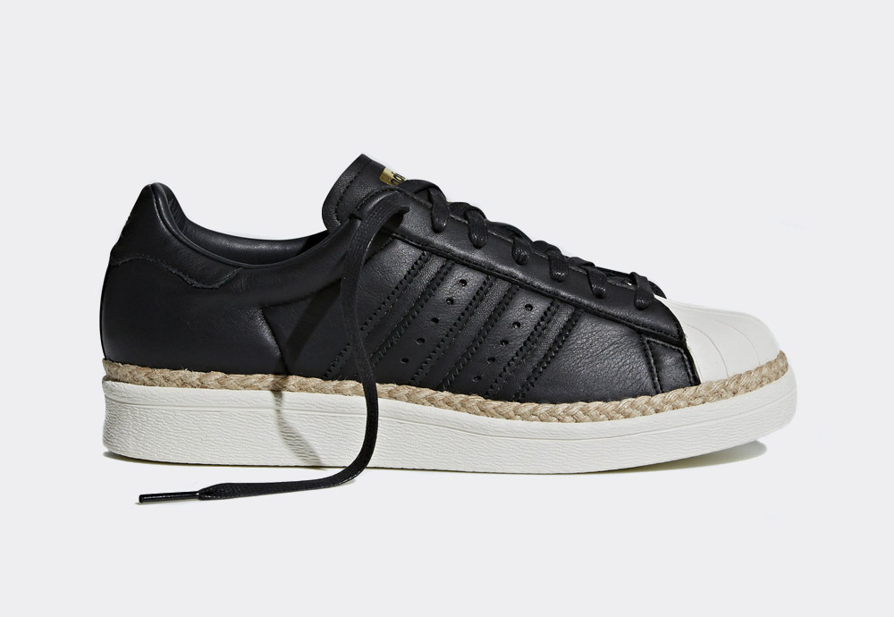 adidas Originals Superstar 80s New Bold — boty — dámské — tenisky — na platformě — černé — womens black sneakers on platform