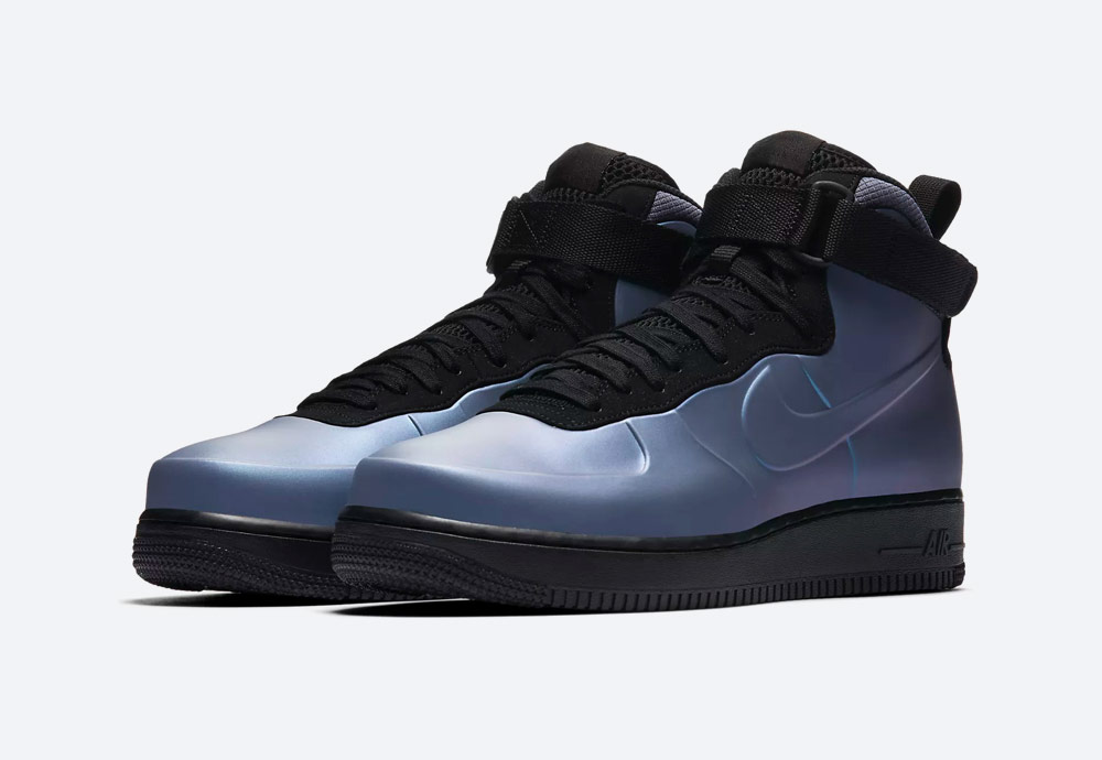 Nike Air Force 1 Foamposite Cupsole — kotníkové boty — pánské — perleťové modré — sneakers — nepromokavé