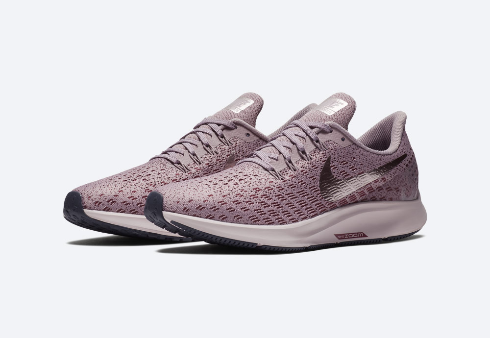 Nike Air Zoom Pegasus 35 — běžecké boty — dámské — růžové — stříbrná Swoosh — running shoes
