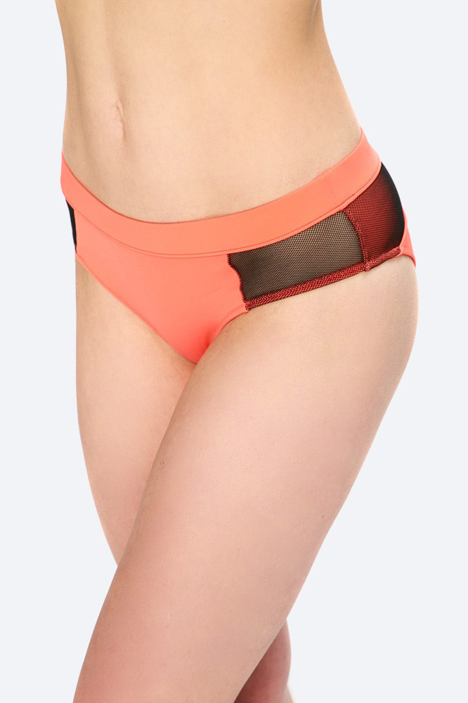 Calvin Klein — dámské plavky — dvoudílné — kalhotky — oranžové