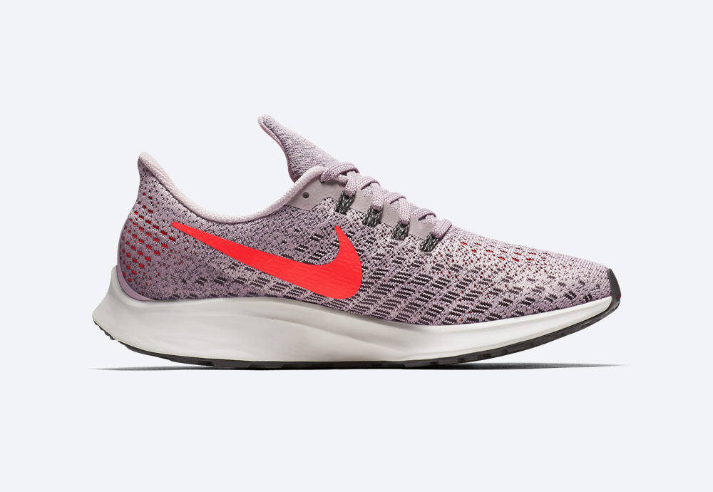 Nike Air Zoom Pegasus 35 — běžecké boty — dámské — růžové — oranžová Swoosh — running shoes