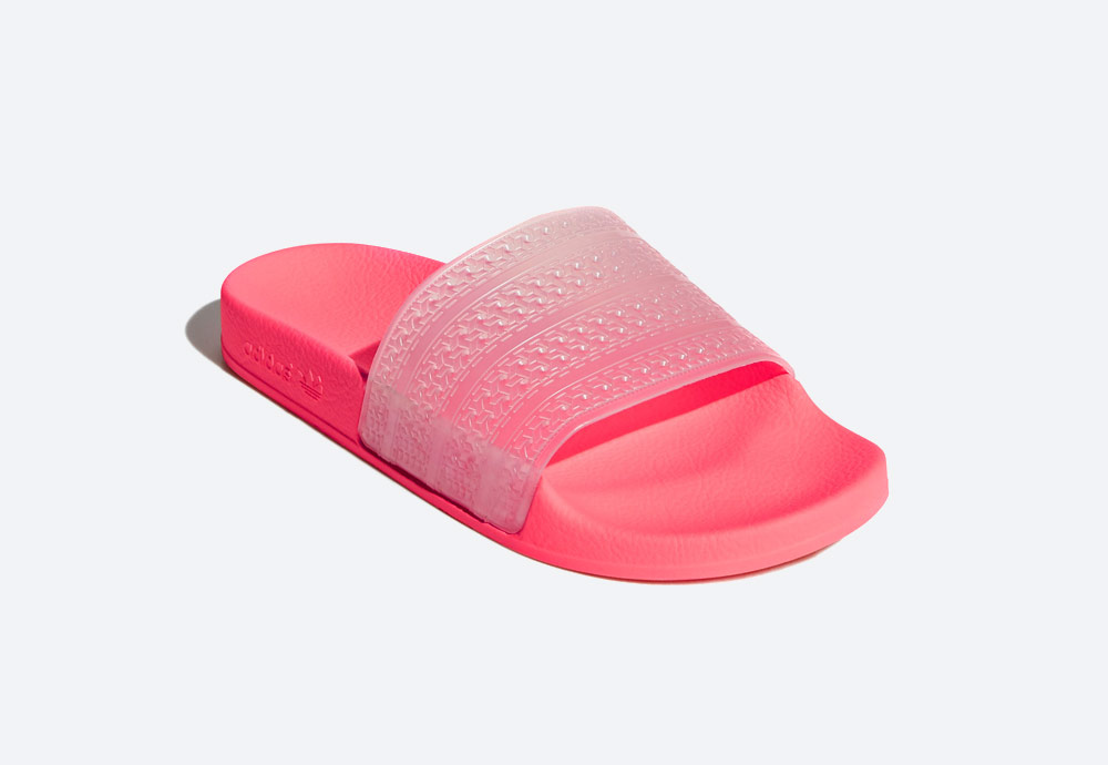 adidas Originals Adilette Lilo — dámské pantofle — letní nazouváky — růžové, červené, křiklavé — womens pink/red slides