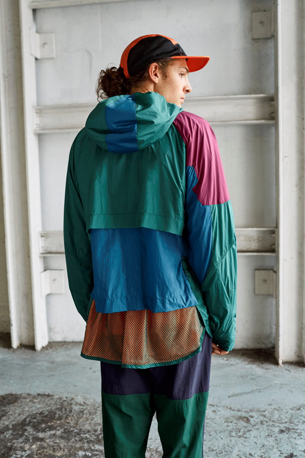 adidas Originals Atric Pack — šusťáková bunda s kapucí — modro-zelené šusťákové tepláky