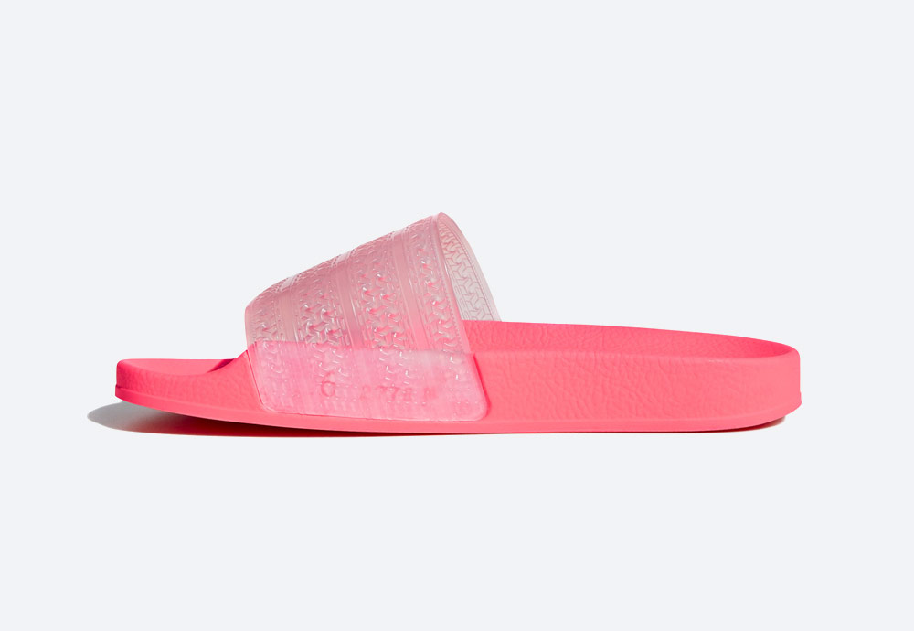 adidas Originals Adilette Lilo — letní pantofle — dámské nazouváky — růžové, červené, křiklavé — womens pink/red slides