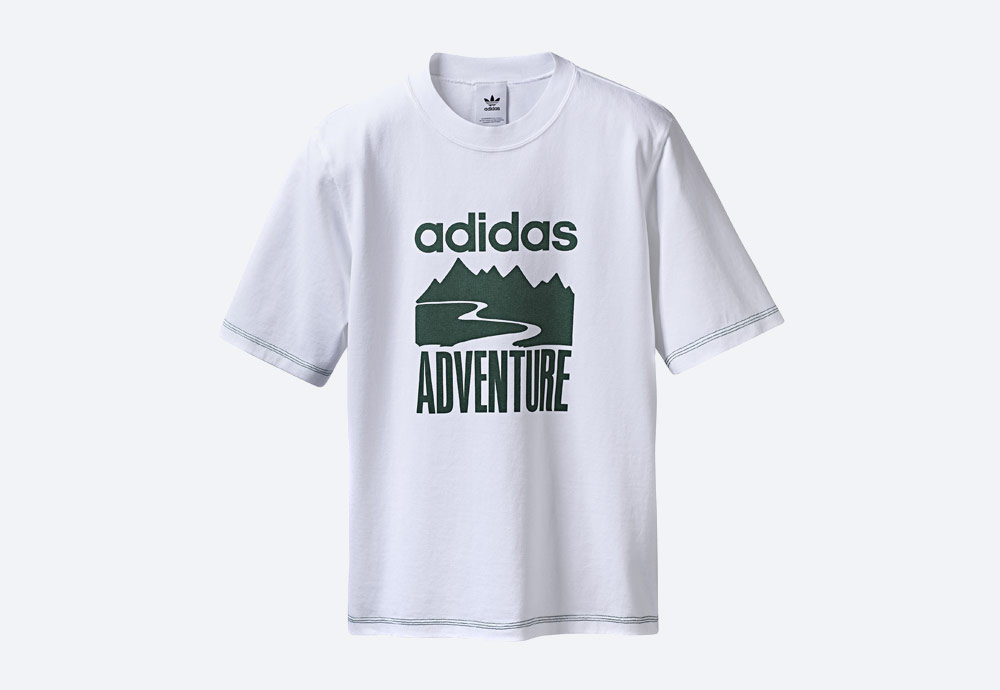 adidas Originals Atric Adventure — bílé tričko s potiskem