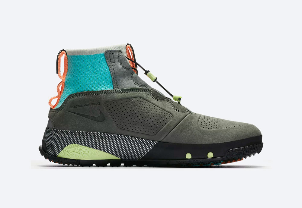 Nike ACG Ruckle Ridge — kotníkové boty — pánské — zimní, podzimní — outdoorové — šedo-zelené — sneakerboots