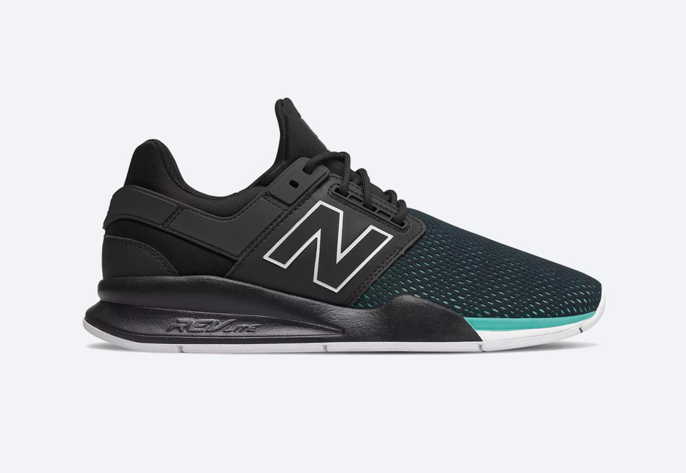 New Balance 247 — boty — pánské, dámské — tenisky — sneakers — černé, tmavě zelené