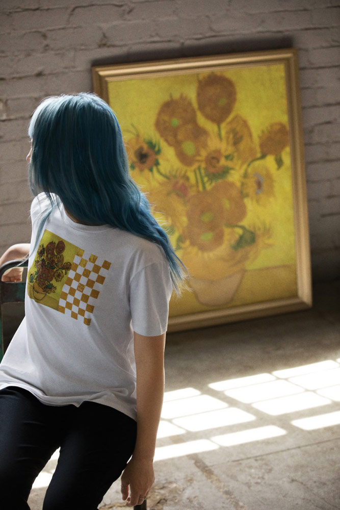 Vans x Van Gogh — bílé tričko — Slunečnice