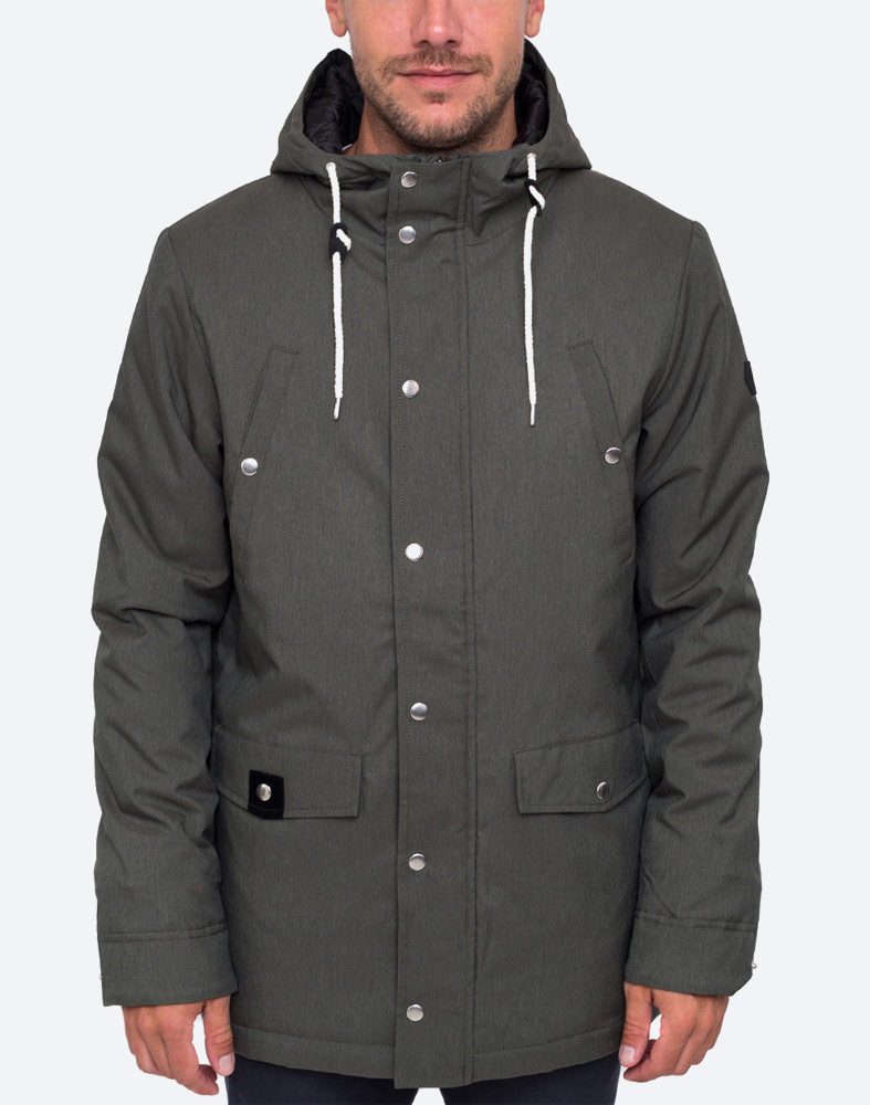 RVLT — 7511 Parka Jacket — zimní bunda s kapucí — pánská — khaki, zelená, army green