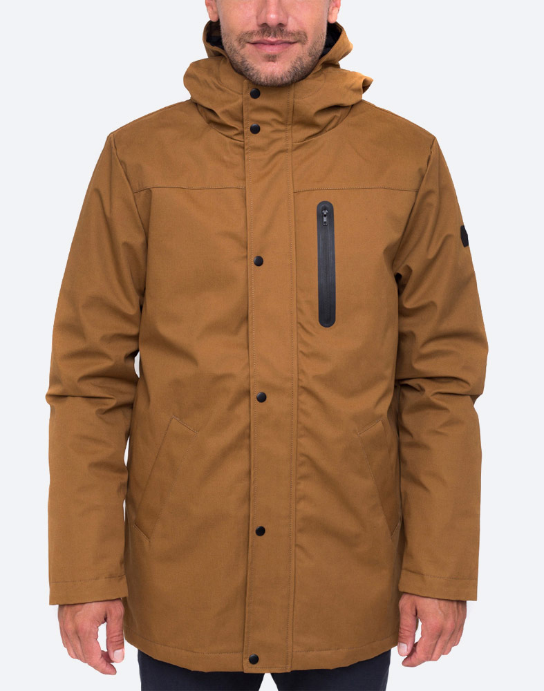 RVLT — 7443 Parka Jacket — zimní bunda s kapucí — pánská — hnědá, brown