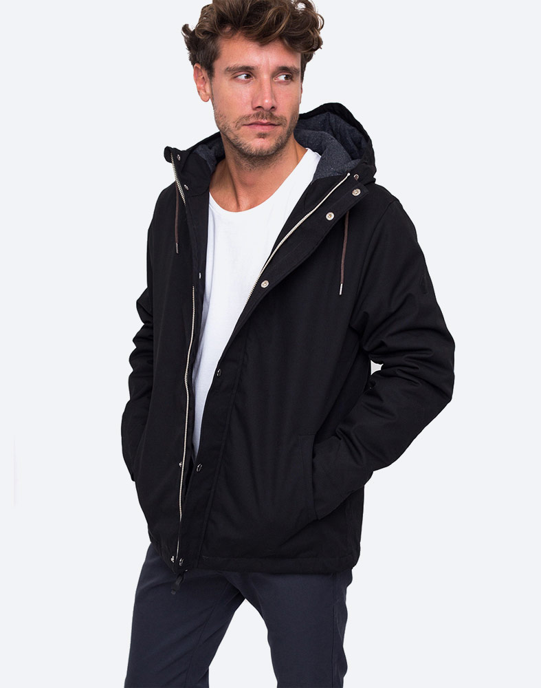 RVLT — 7311 Parka Jacket — pánská zimní bunda s kapucí — černá, black