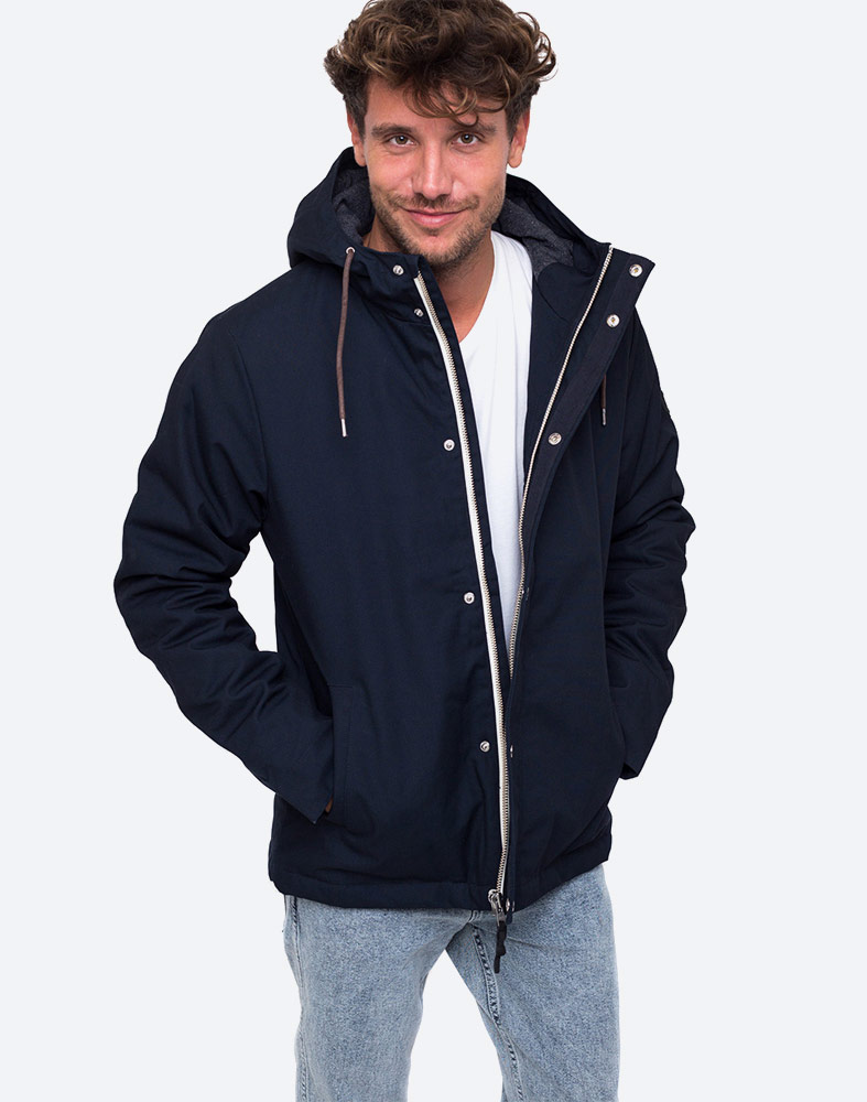 RVLT — 7311 Parka Jacket — pánská zimní bunda s kapucí — modrá, navy