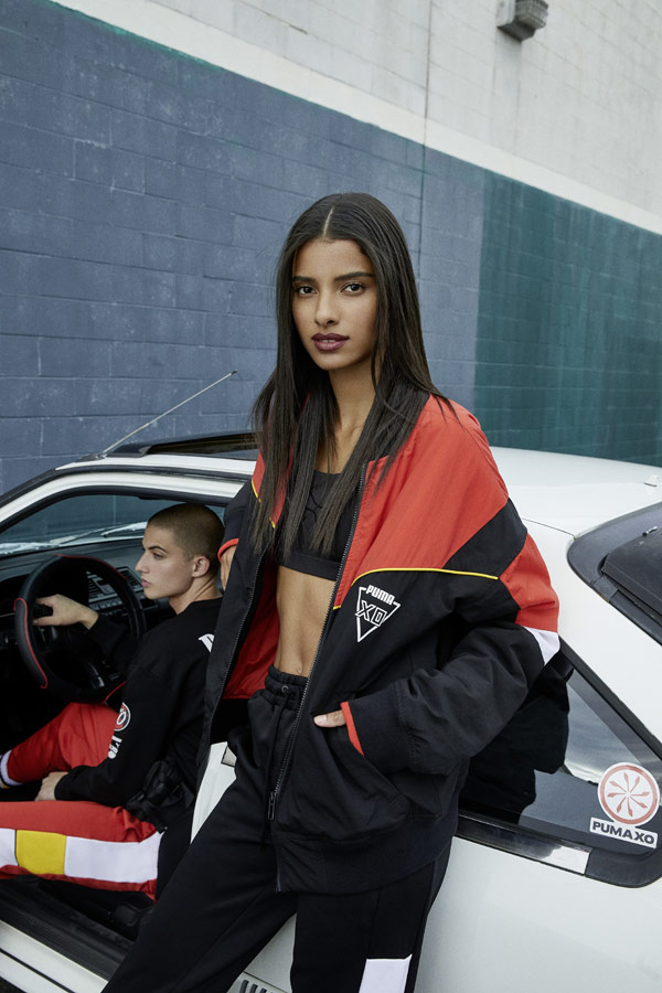 PUMA x XO — dámská sportovní bunda do pasu — červená, černá — AW 18