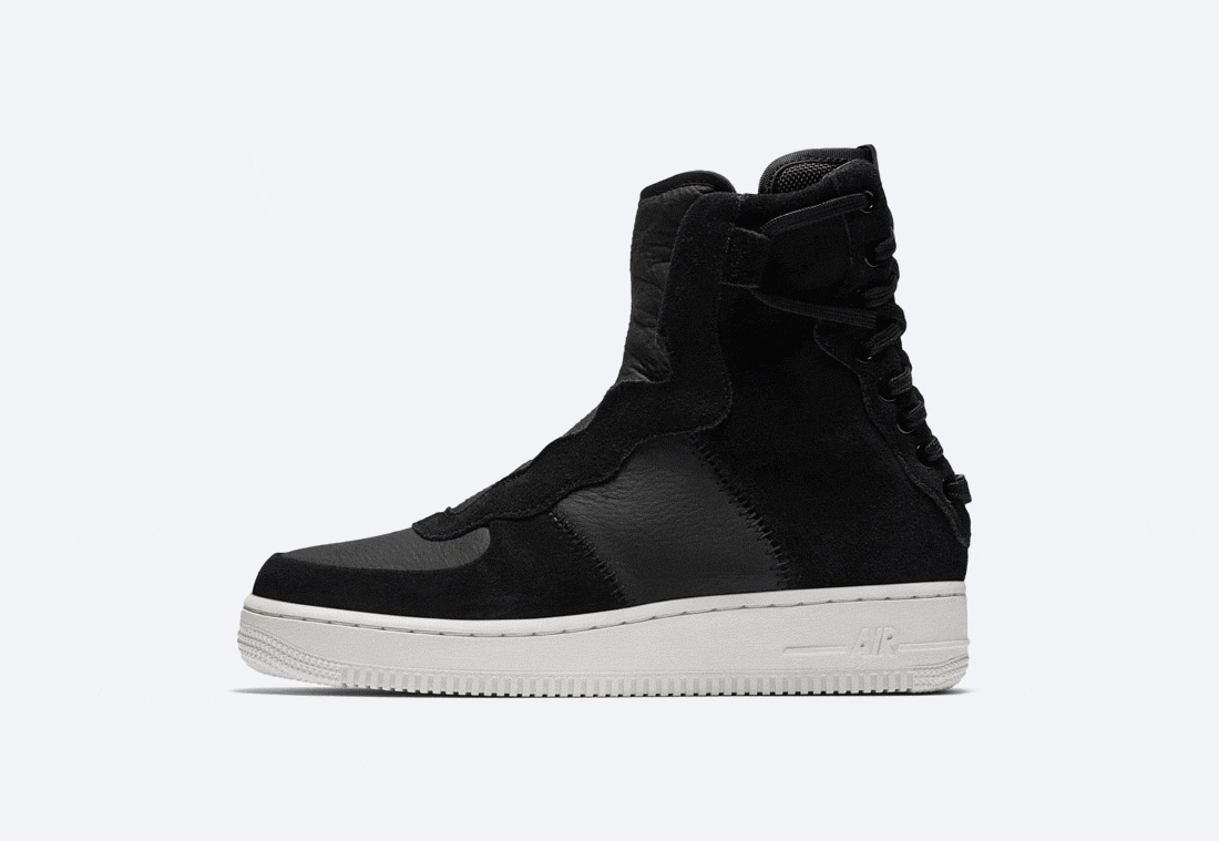 Nike Air Force 1 Rebel XX — dámské vysoké boty — kotníkové — zimní — černé, béžové, červené