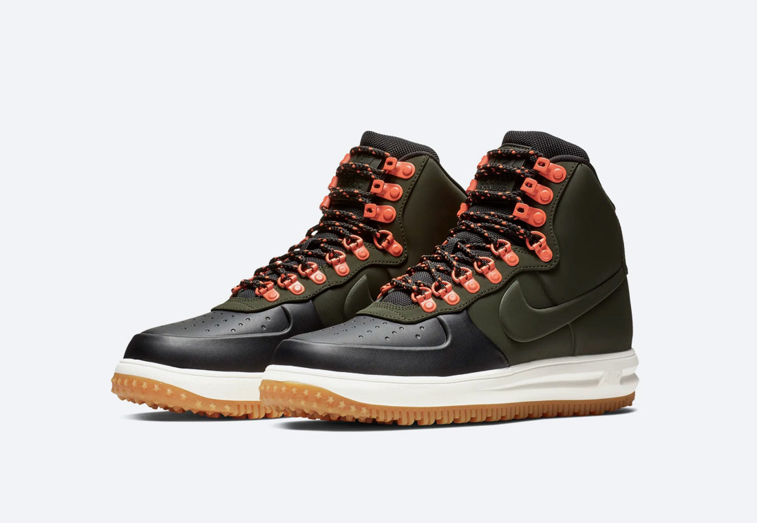 Nike Lunar Force 1 '18 — zimní boty — pánské — kotníkové — tmavě zelené
