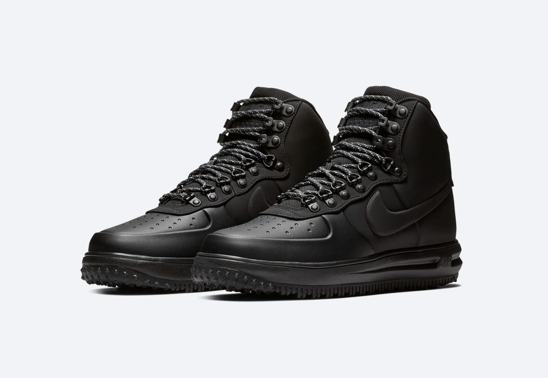 Nike Lunar Force 1 '18 — zimní boty — pánské — kotníkové — černé