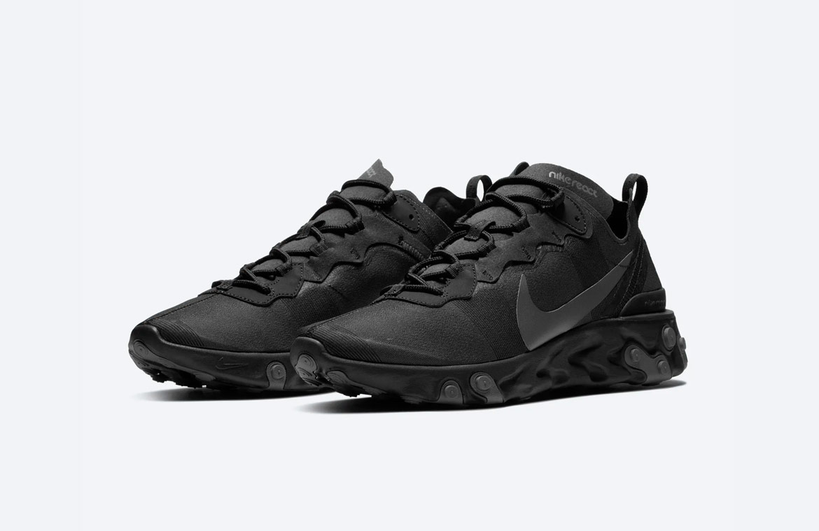 Nike React Element 55 — boty — pánské — sneakers — černé