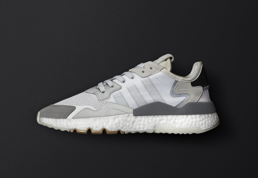 adidas Originals Nite Jogger — bílé — pánské — boty — tenisky — sneakers