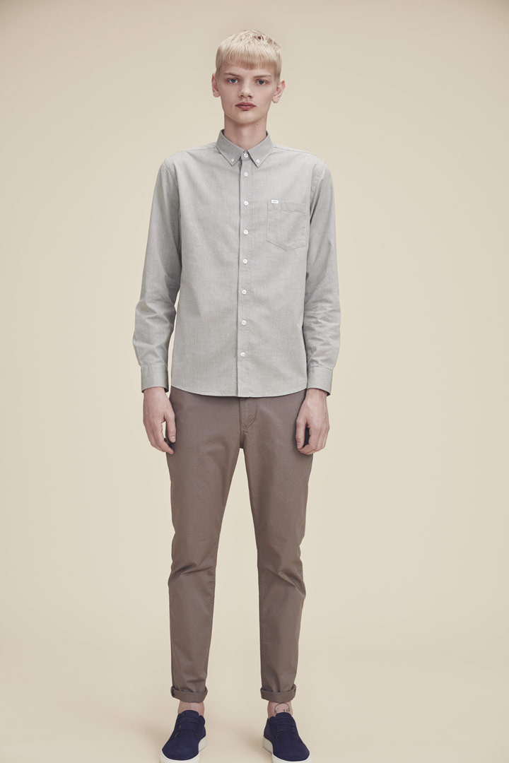 Makia — šedá košile s dlouhými rukávy — pánská — jaro/léto 2019