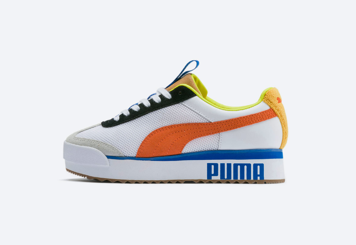 Puma Roma Amor Sport — retro tenisky na platformě — dámské — bílé