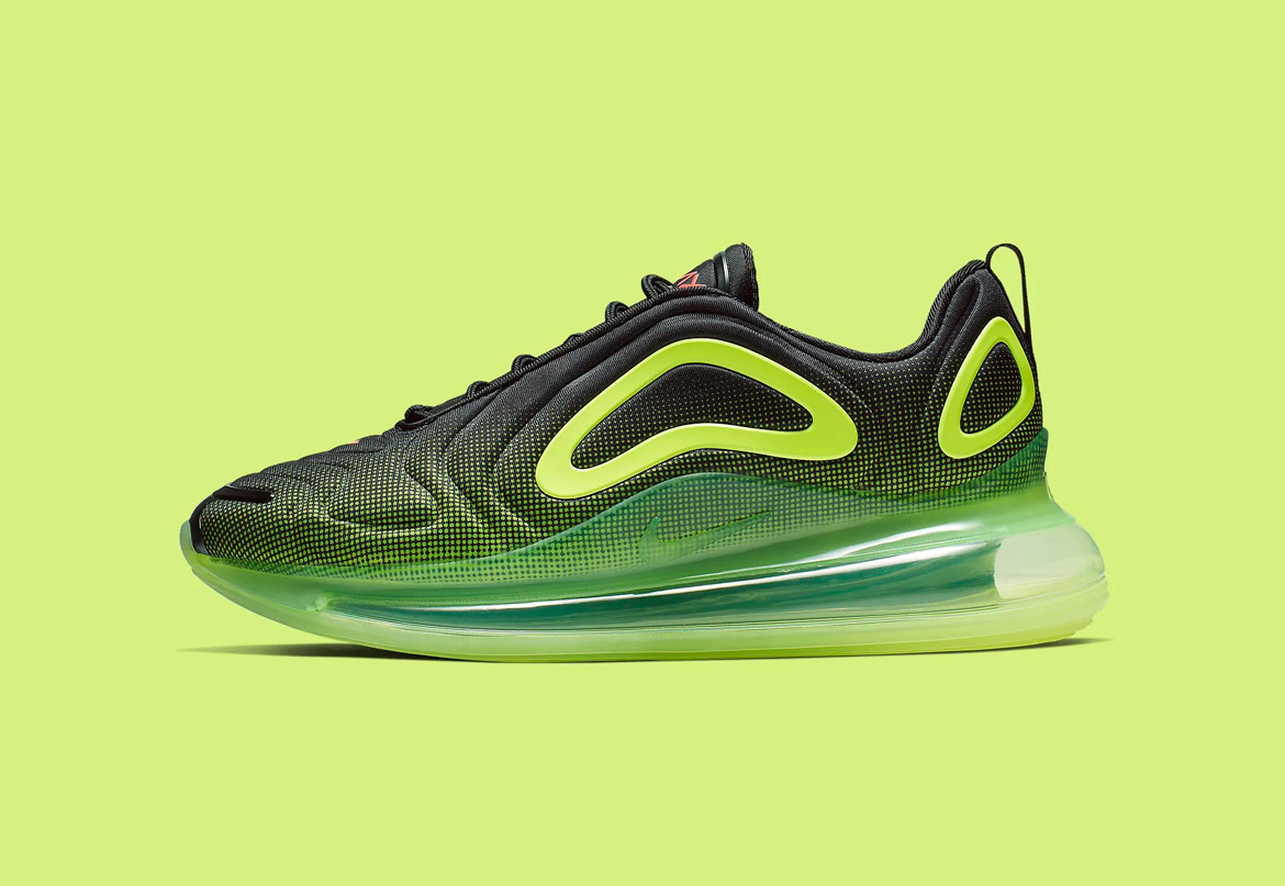 Nike Air Max 720 — boty — žluto-zelené, černé — pánské — sneakers