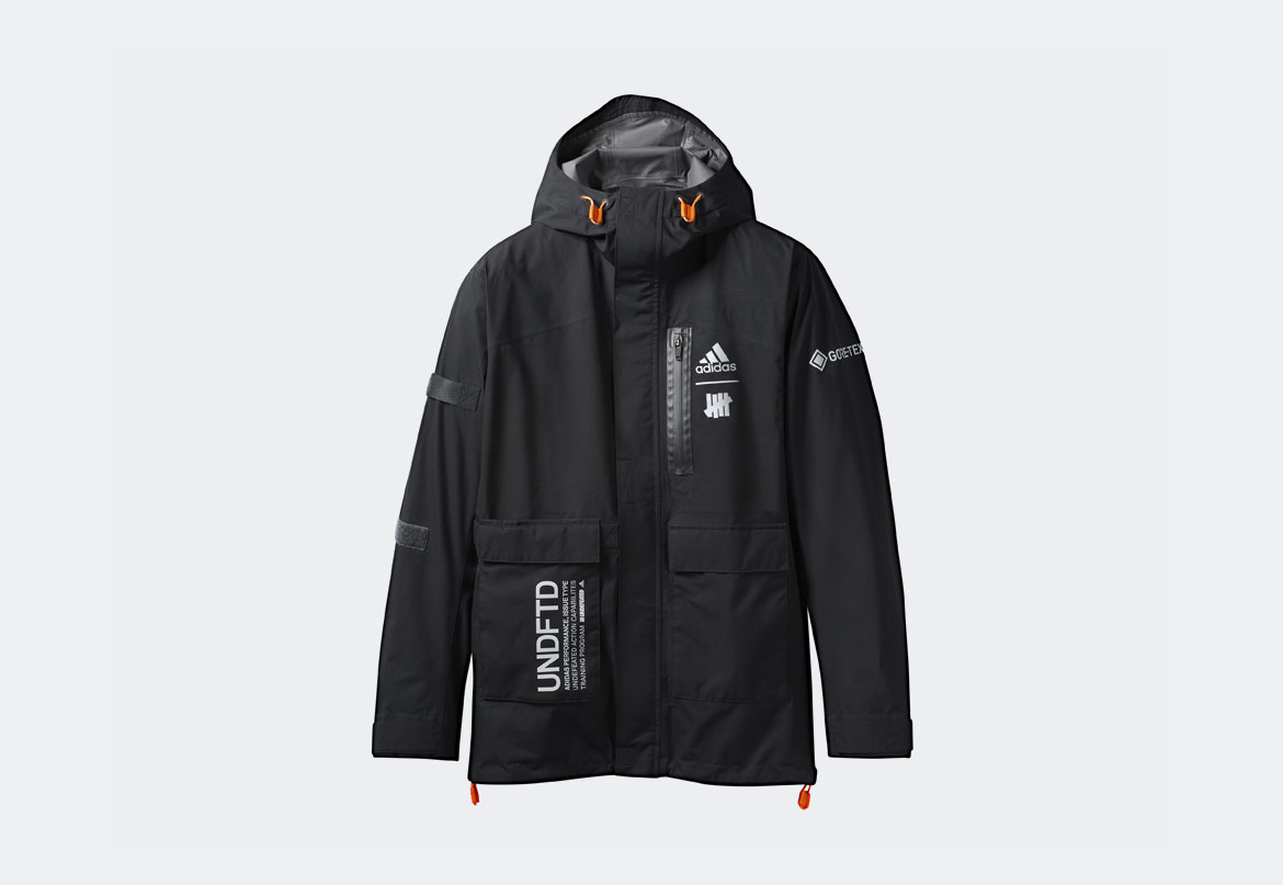 adidas x Undefeated — GTX Jacket — bunda s kapucí — černá