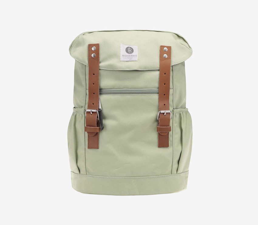 Ridgebake — plátěný batoh — Otone Canvas — světle zelený, pastelový